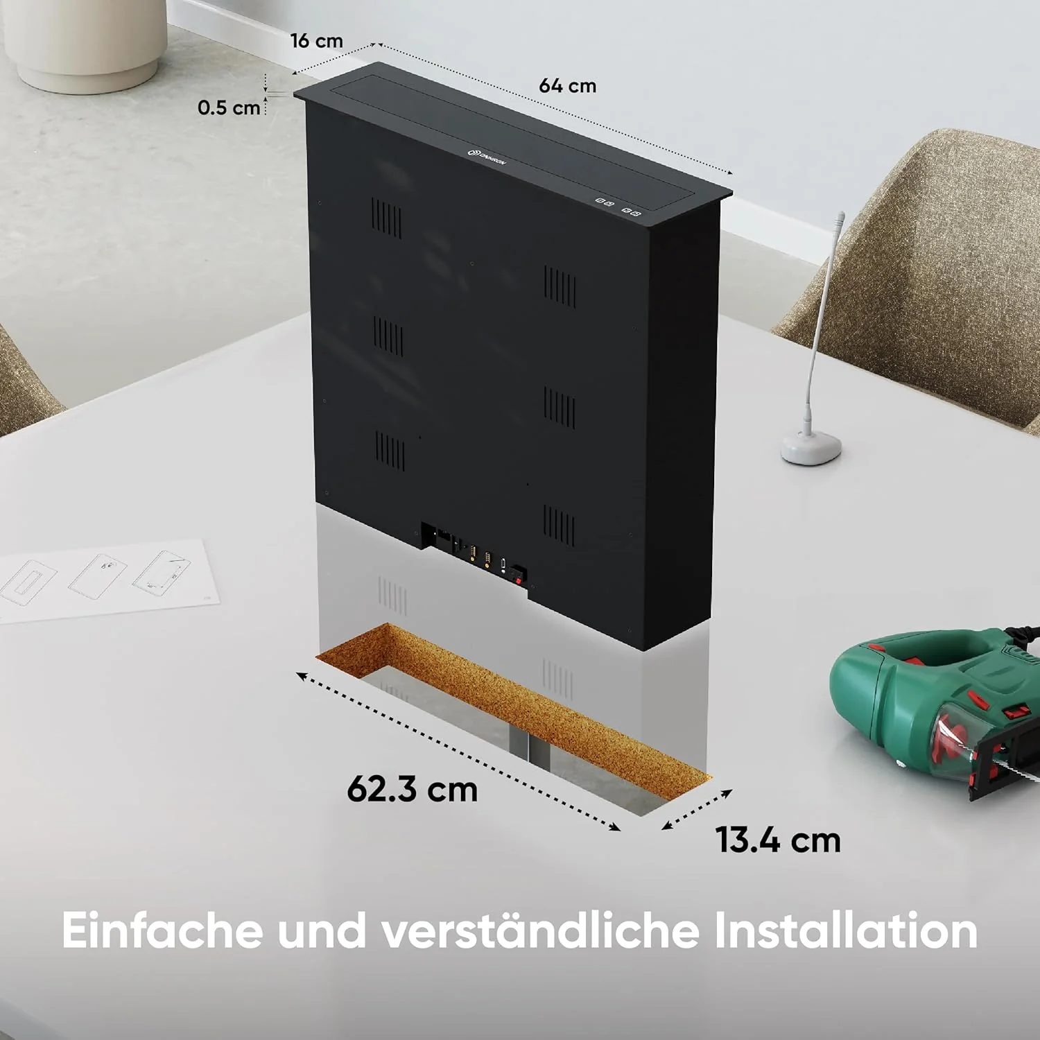 ONKRON Monitor Halterung für 16-24 Zoll Bildschirm bis zu 15 kg, motorisierter Monitor Lift elektris - Image 6
