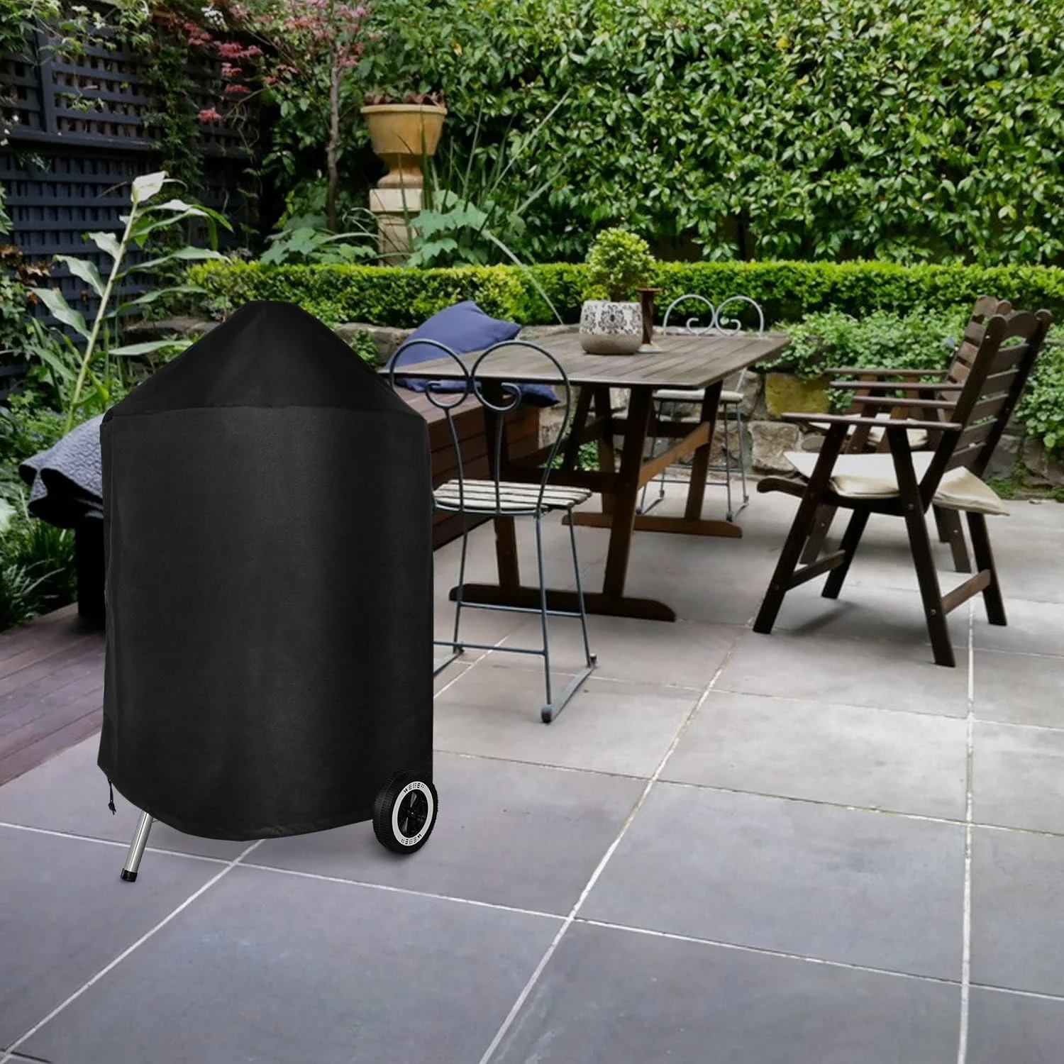 Onlyfire Kugelgrill Abdeckung Abdeckhaube Rund 600D Oxford BBQ Grillabdeckung für Weber 57cm Holzkoh - Image 6
