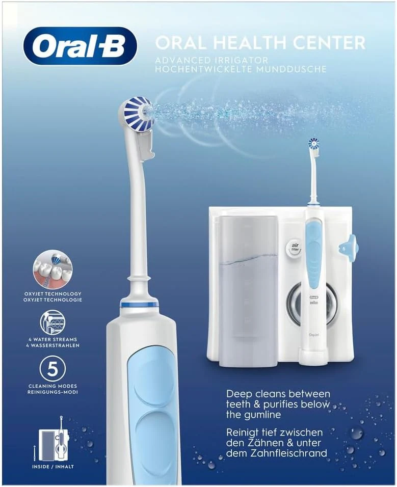 Oral-B Oral Health Center Munddusche, 2 Ersatzdüsen, Zahnzwischenraumreiniger für sanfte Zahnreinigu - Image 2