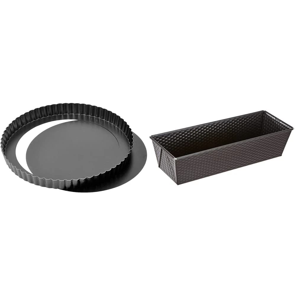 ORIGINAL KAISER Classic Tarteform mit Hebeboden 28 cm, Quicheform antihaftbeschichtet, 1 - Pack & Cl
