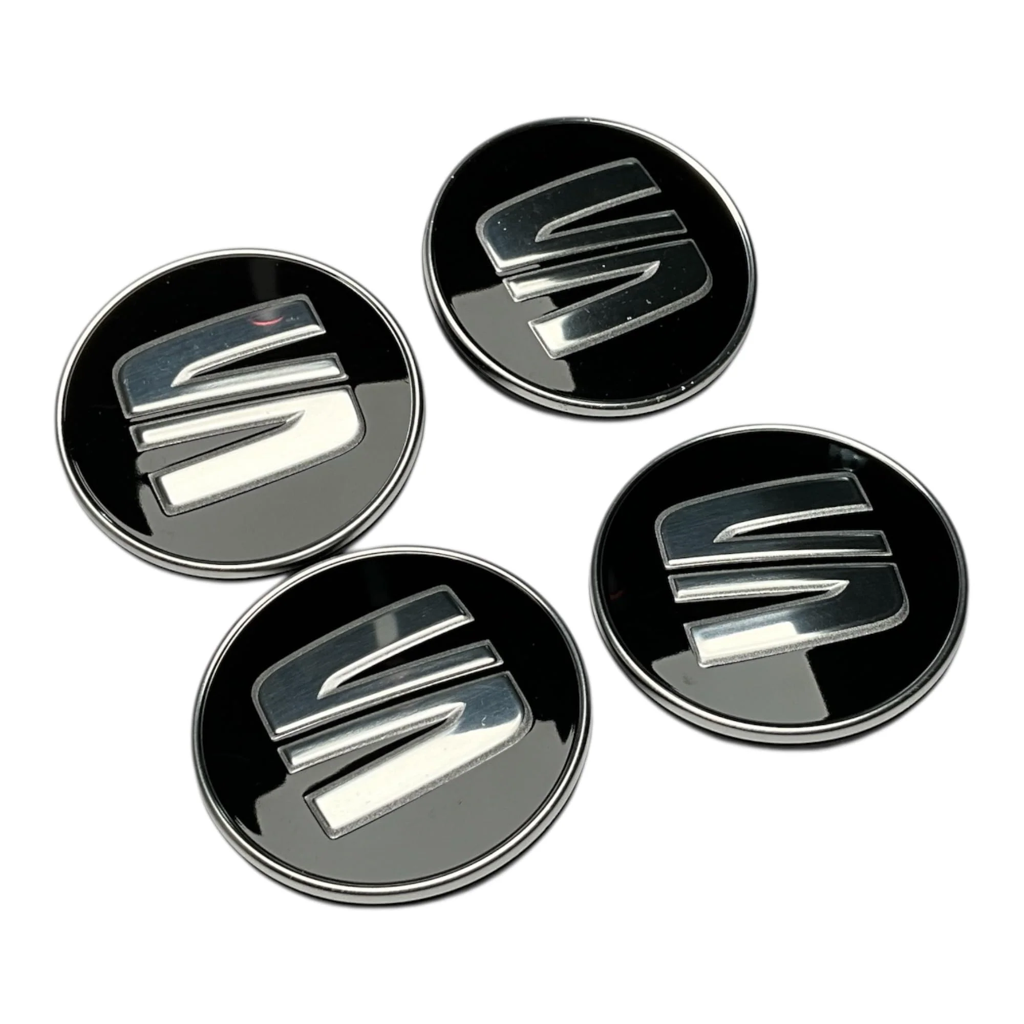 Original Zubehör Seat - Set 4 Abdeckkappen Center Rad Abdeckung Legierung, 5F0601171CBX