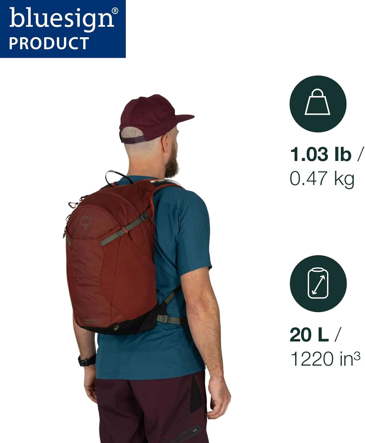 Osprey Unisex Sportlite 20 Backpack O/S Kiefernblattgrün, O/S Kiefernblattgrün - Image 2