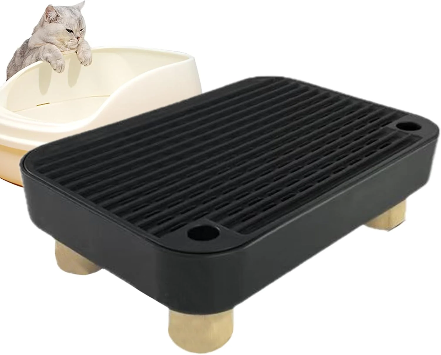 Pavsicgn Katzenklo Stufe - Treppe Für Kätzchen Toilette Mit Filterfunktion - rutschfeste Kätzchen Ka - Image 7