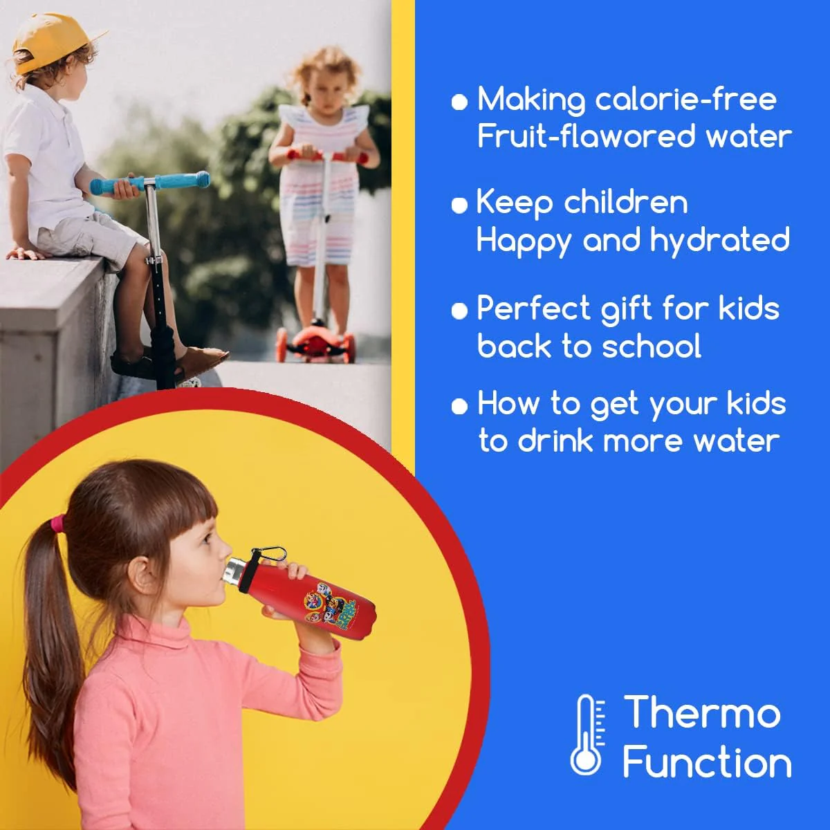 Paw Patrol Thermosflasche 350 ml - 2 Stück- Paw Patrol Thermosflasche hält Ihr Getränk 24 Stunden la - Image 4