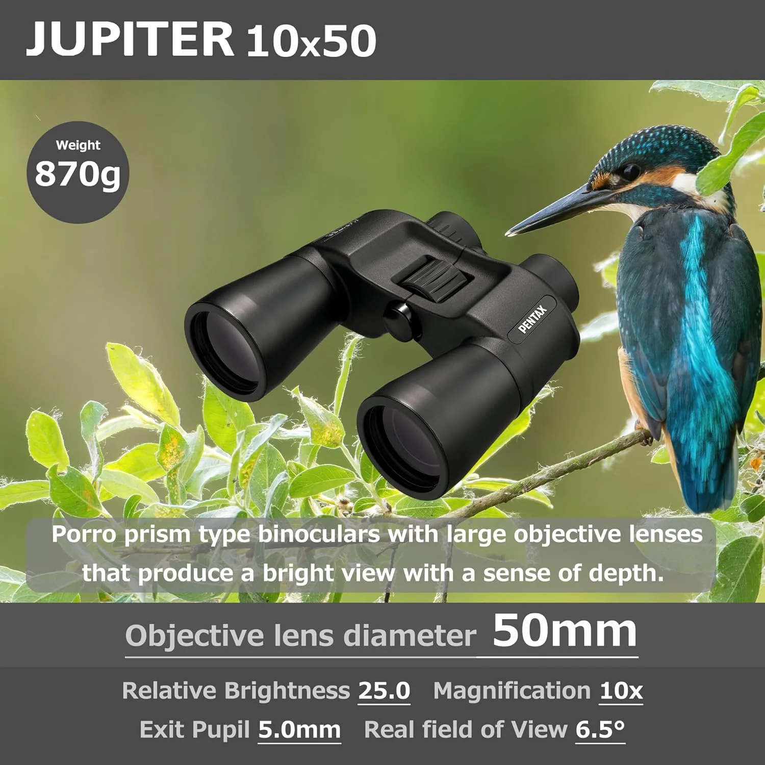 Pentax Jupiter 10x50 Das universelle Fernglas der Jupiter Serie 65912 Jupiter 10x 50, Jupiter 10x 50 - Image 7
