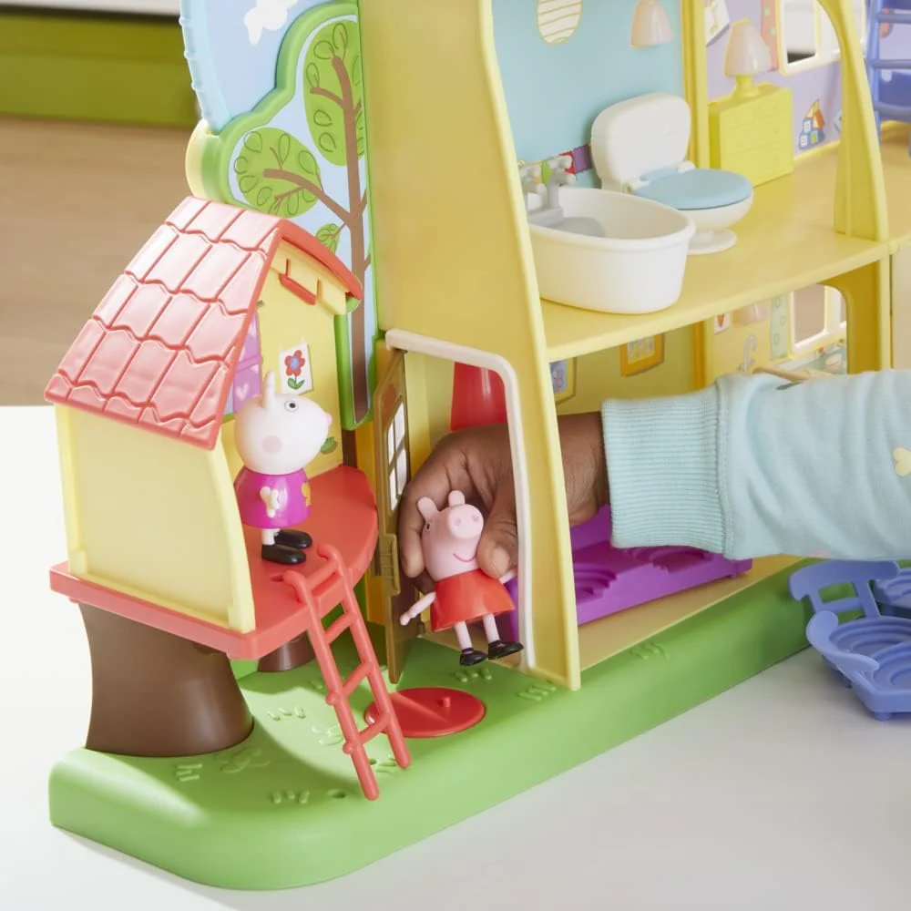 Peppa Pig Peppa’s Adventures Peppa's Playtime to Bedtime House Pre-school Toy, Speech, Light and Sou - Image 5