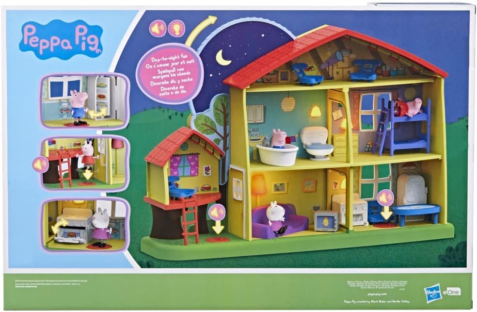 Peppa Pig Peppa’s Adventures Peppa's Playtime to Bedtime House Pre-school Toy, Speech, Light and Sou - Image 8