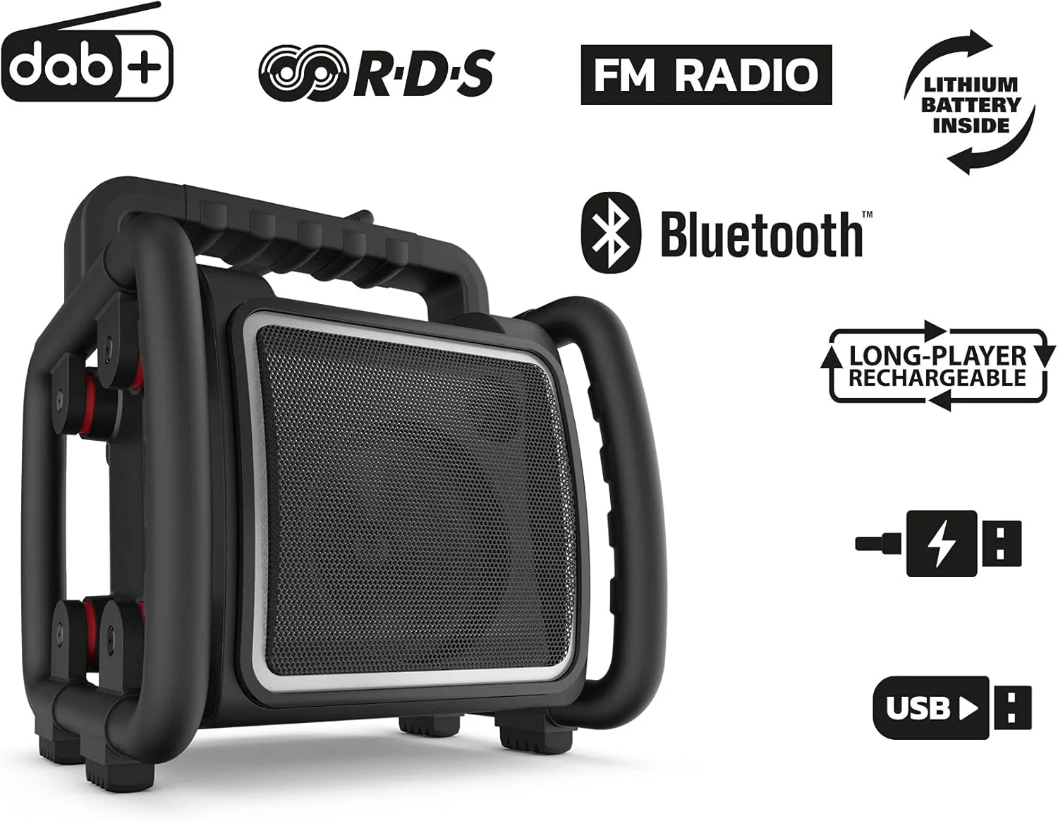 PerfectPro Baustellenradio NETBOX, WiFi internetradio, DAB+ und UKW-Empfang, Bluetooth, AUX und USB- - Image 7
