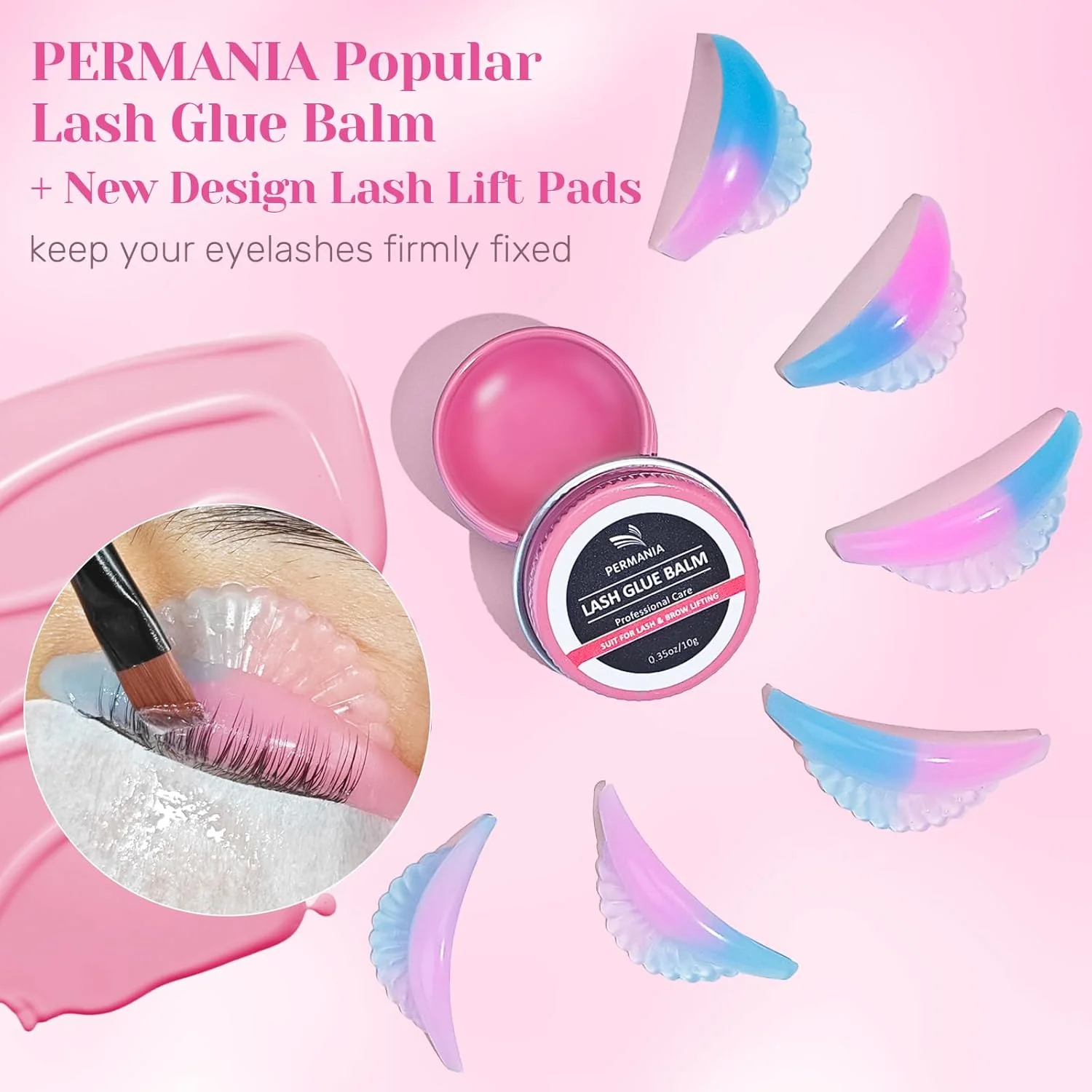 PERMANIA Wimpernlifting & Augenbrauen Lifting Set – Lash Lift Kit für Zuhause & Salon, DIY Lash Lift - Image 4