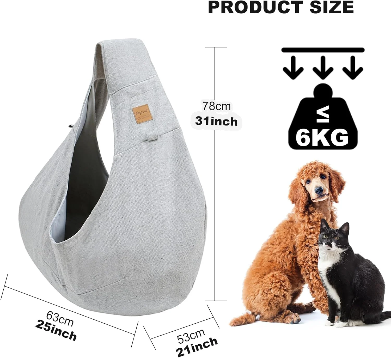 PETCUTE Hundetasche für Kleine Hunde bis 6 kg,Freihändig, Atmungsaktiv,Hundetragetasche mit Tasche,S - Image 6