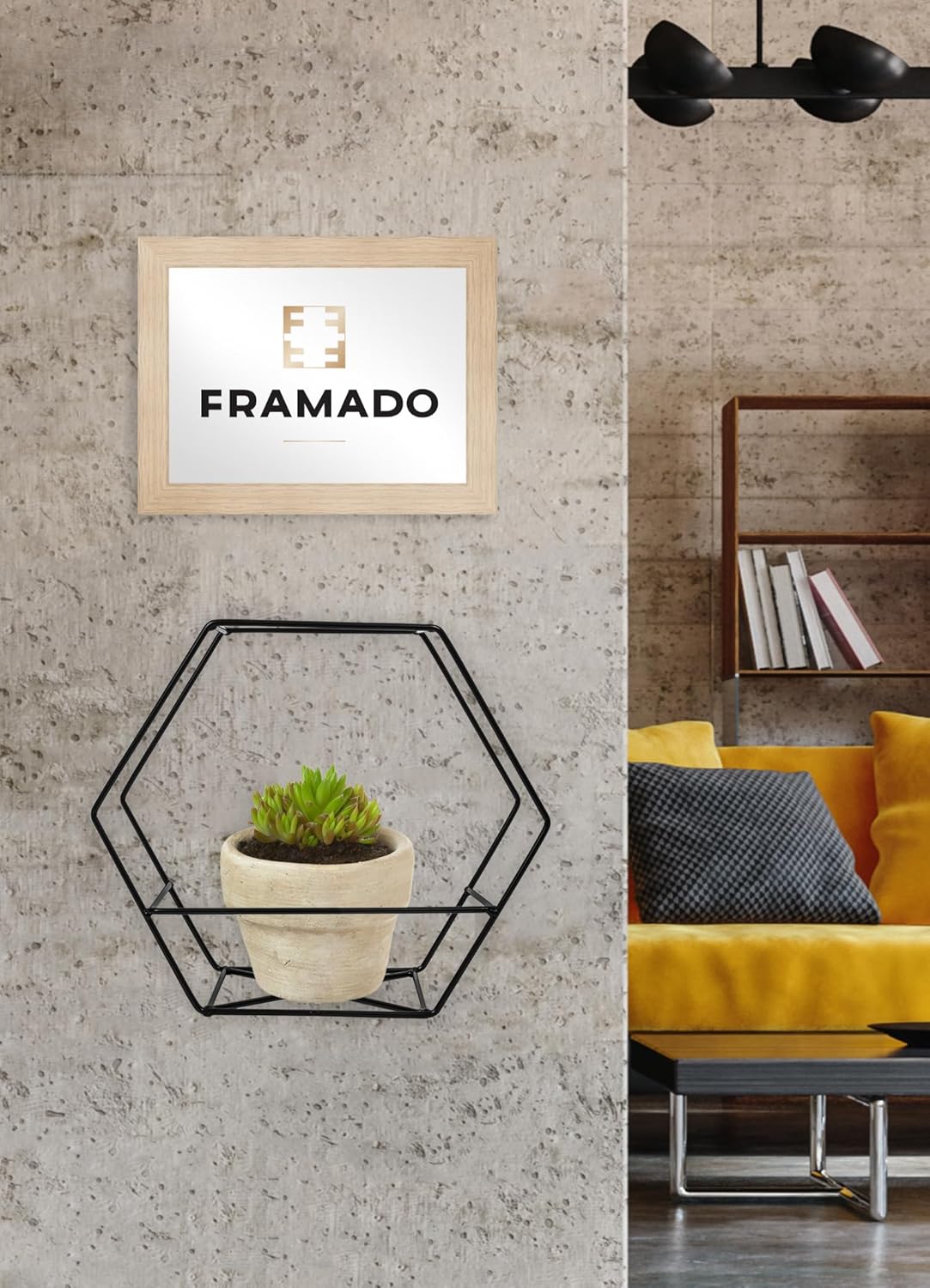 Pflanzregal Wand - Blumenhalter Hängend - aus Metall, Moderne Wand Deko für Wohnzimmer, Jugendzimmer - Image 7