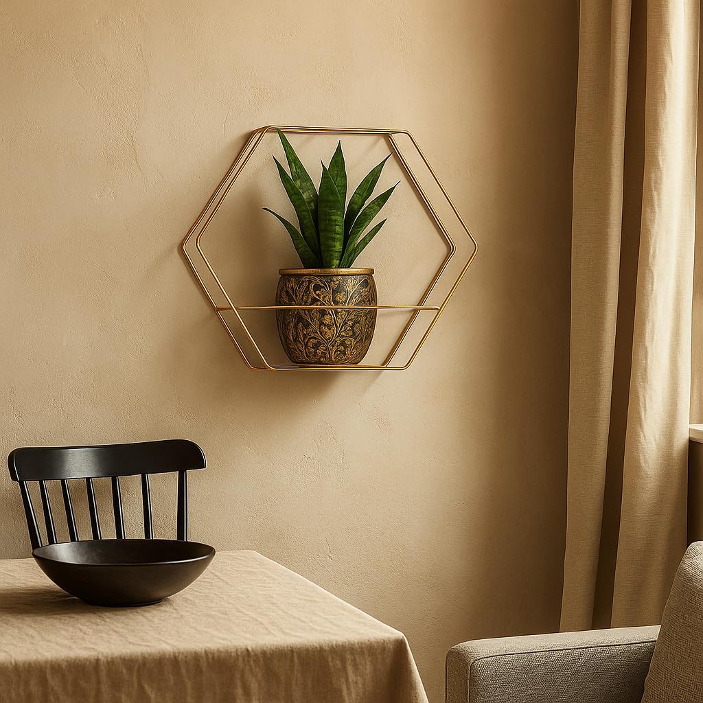 Pflanzregal Wand - Blumenhalter Hängend - aus Metall, Moderne Wand Deko für Wohnzimmer, Jugendzimmer - Image 6