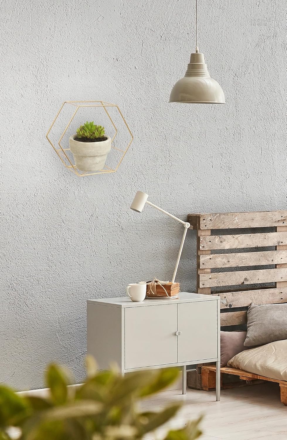Pflanzregal Wand - Blumenhalter Hängend - aus Metall, Moderne Wand Deko für Wohnzimmer, Jugendzimmer - Image 8