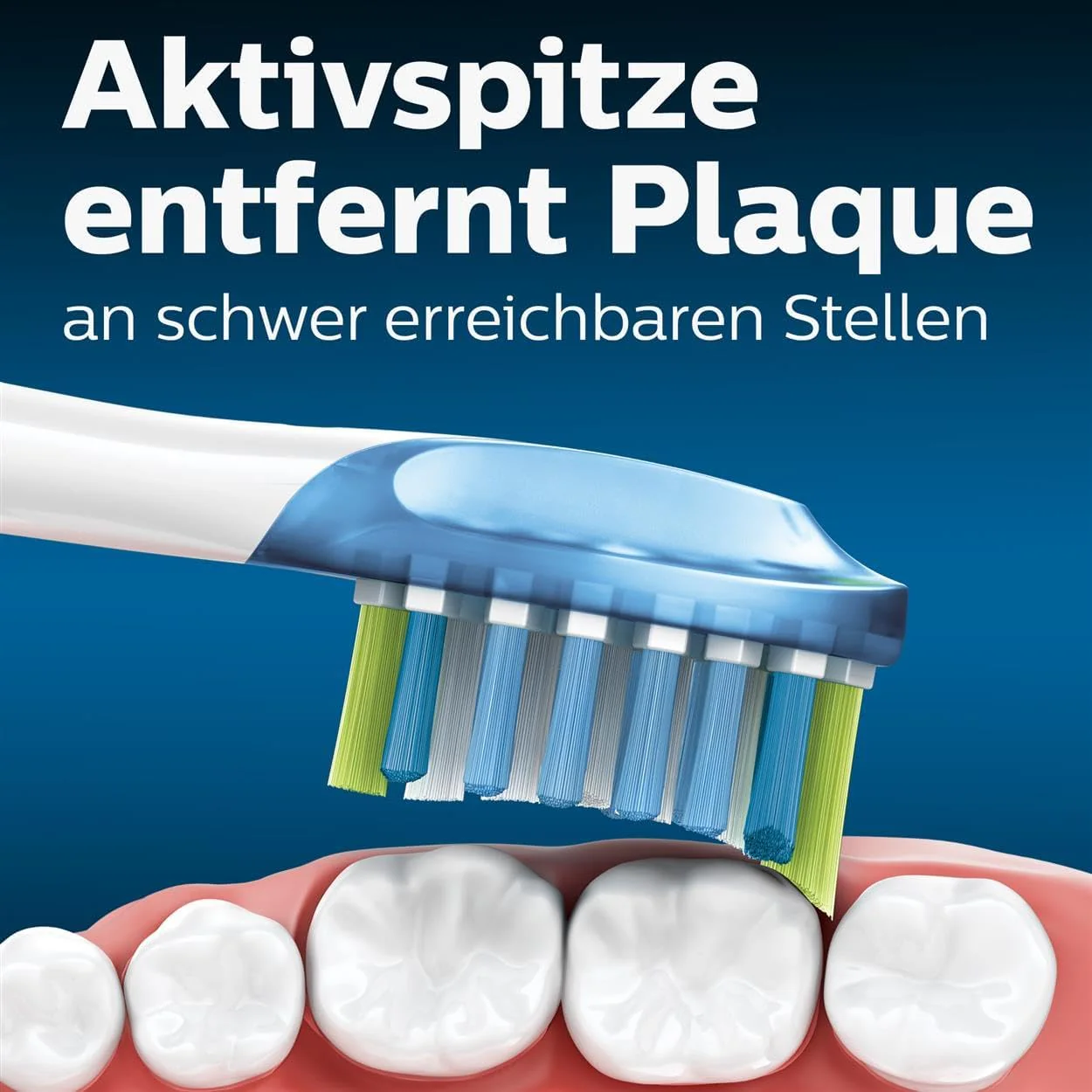 Philips Sonicare Original AdaptiveClean Standard-Schallzahnbürstenköpfe - 2er-Pack in Weiss (Modell - Image 3