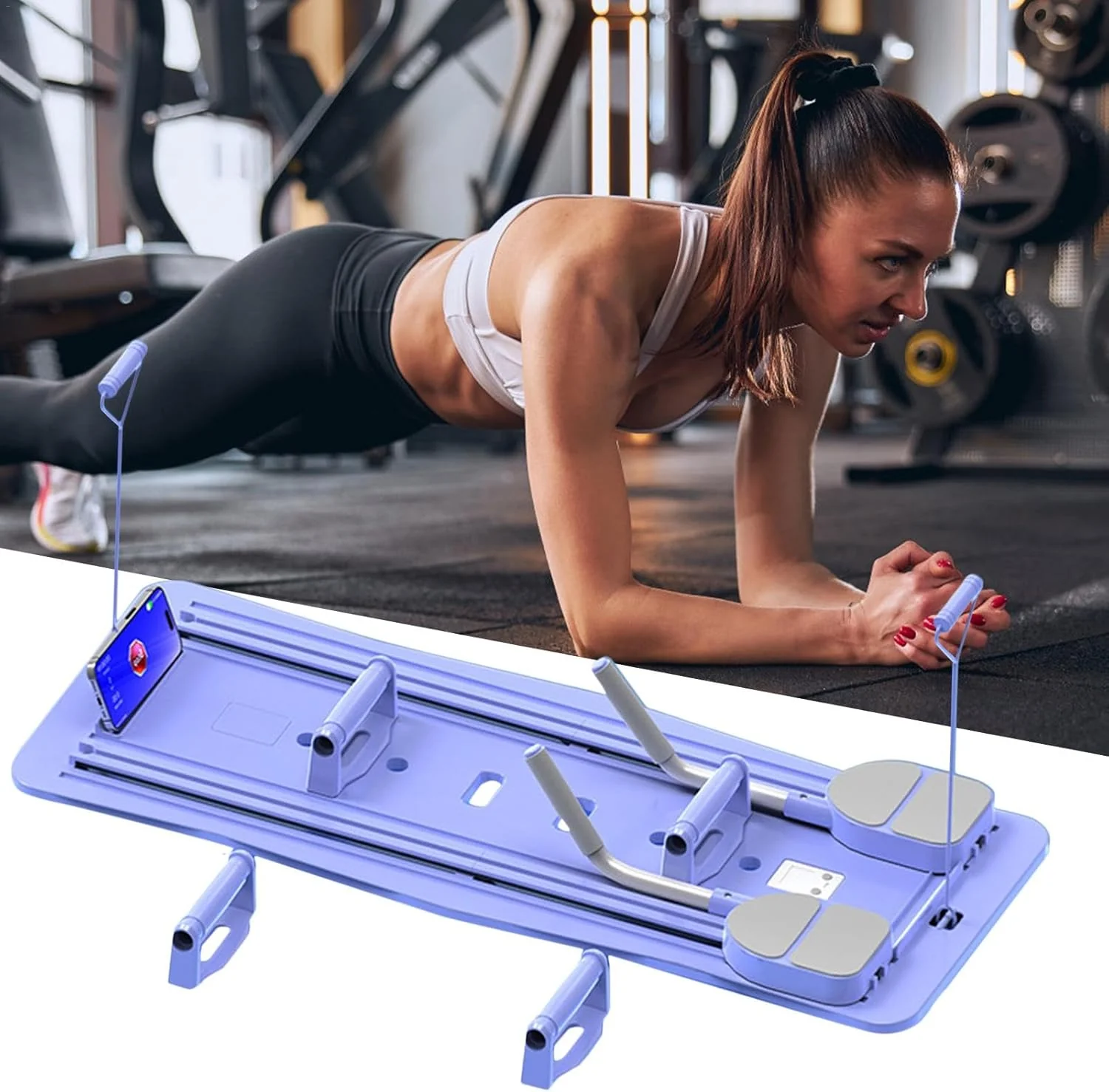 Pilates Board, pushes-Up Liegestütz-Brett Faltbares Multifunktions Fitness Board Für Ganzkörper Trai - Image 3