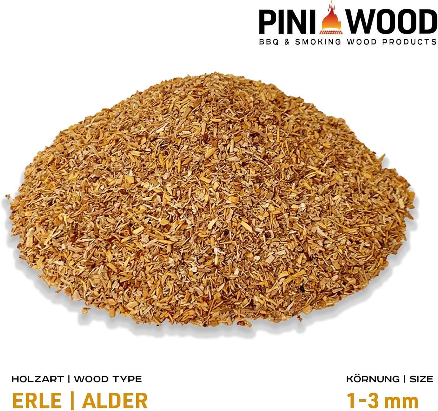 PINI 13 Kg Räucherchips Erle ohne Rinde 1-3 mm Smoking Chips Räucherspäne - Image 3