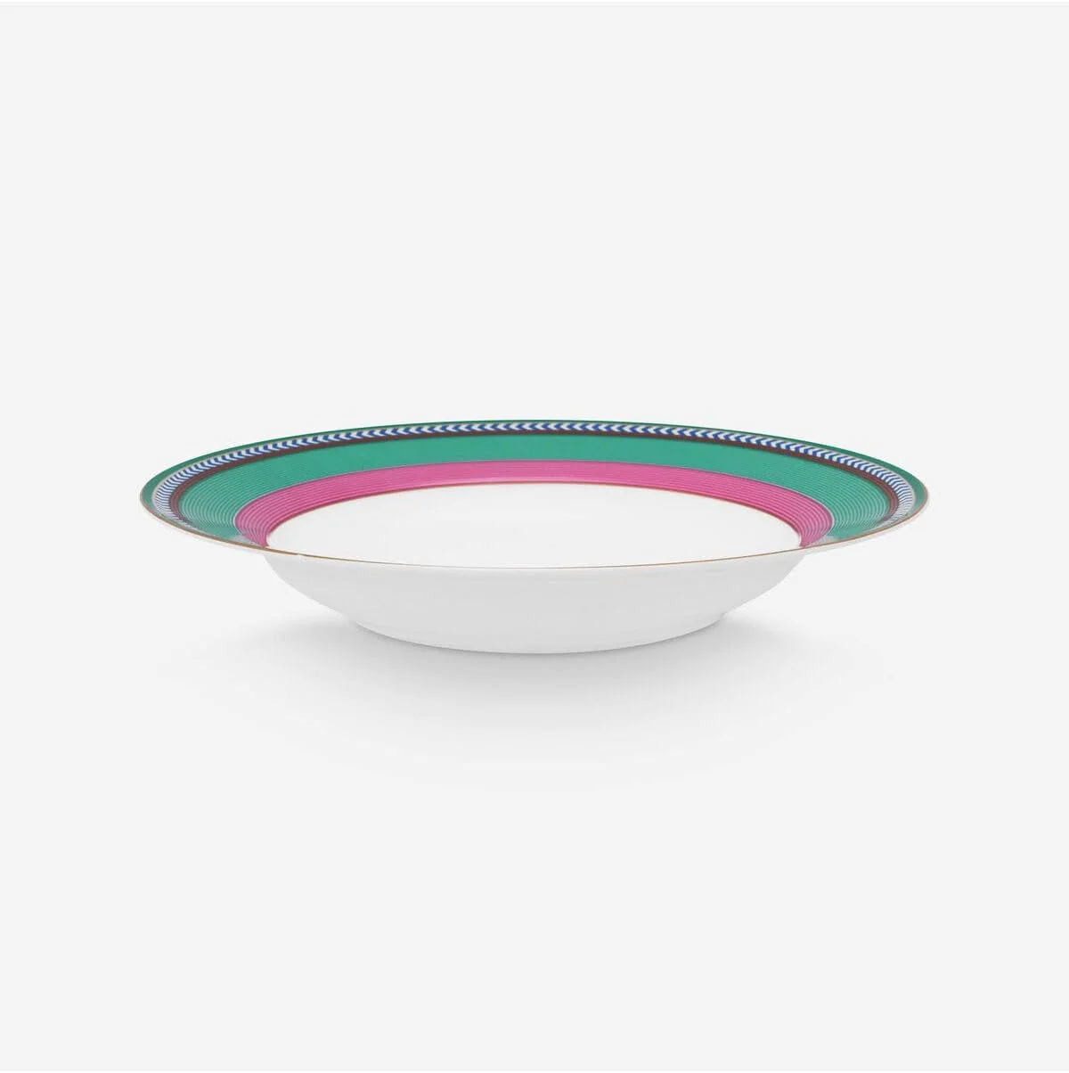 Pip Studio Chique Stripes Suppenteller pink-Green 23,5cm - Image 4