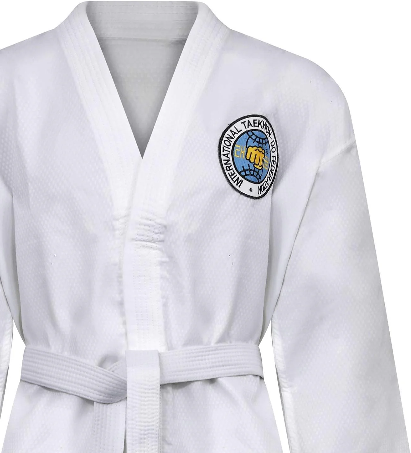 Playwell Elite Ultra Licht Itf Taekwondo Masters Performance Kämpfer Anzug - Weiss, 180cm - Image 7