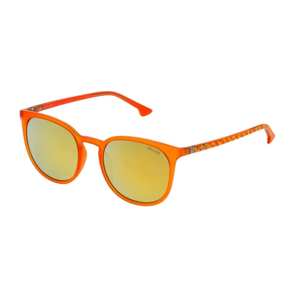 Police Unisex SPL343 Sunglasses, Orange, 52