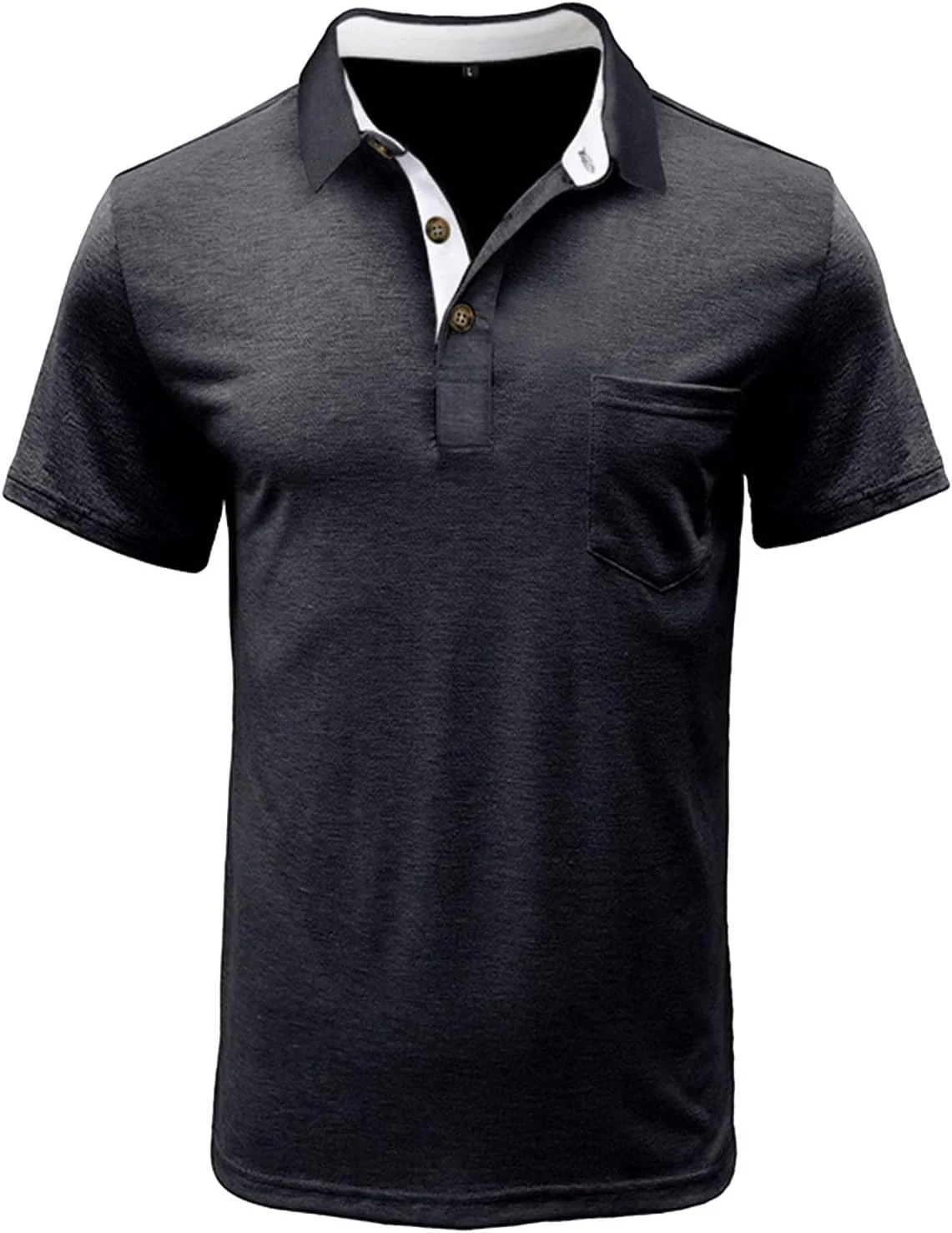 Poloshirt Herren Kurzarm Sommer Kurzarm Zugeknöpfter Kragen Sports Oberteile Lässig Polohemd Leichte - Image 4