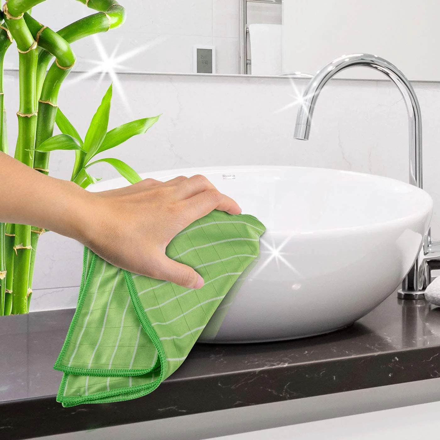POLYCLEAN 10x Glasreinigungstuch – Microfasertuch mit Bambusfasern – Fenstertuch für Glas und Scheib - Image 4