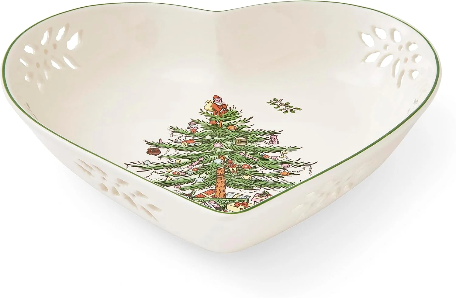 Portmeirion Durchbohrte Herzschale, 1 Stück, Keramik, Mehrfarbig, 20 x 18 x 4 cm - Image 4