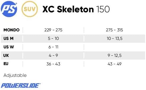 Powerslide Nordic Inline Skate XC Skeleton 150, für Off-Road, für Damen und Herren 43-49, 43-49 - Image 7