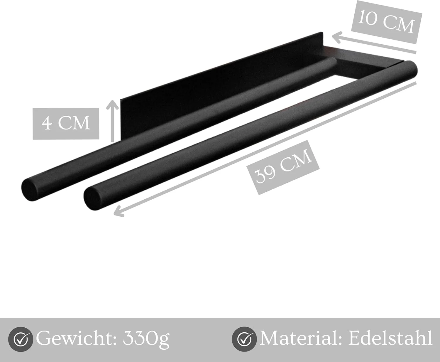 Premium Edelstahl Handtuchhalter ohne Bohren selbstklebend inkl. Spezialkleber (extrem sicherer Halt - Image 7