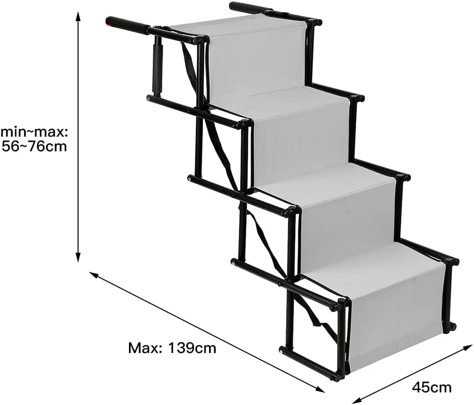 Premium Hundetreppe - Hund-Einstiegshilfe gelenkschonend | Hunderampe klappbar Klapprampe für grosse - Image 5