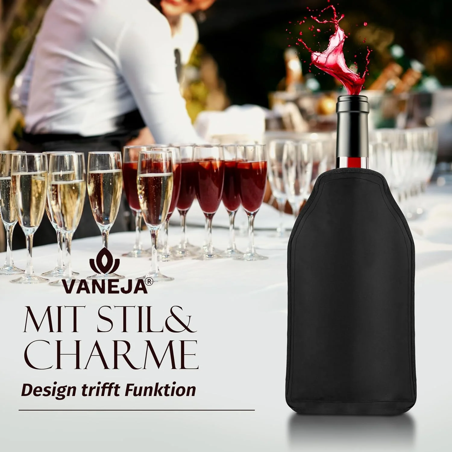 Premium Kühlmanschette 4er Set – 4 x Flaschenkühler Manschette für Wein & Sekt – Weinkühler Manschet - Image 6