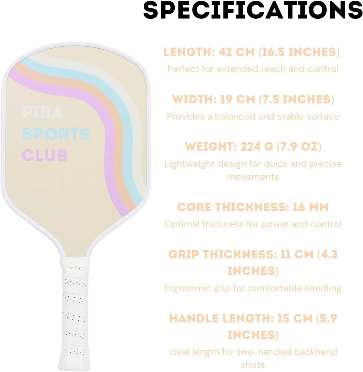 PRO Pickleball Schläger – T700 Carbon, 16mm Honeycomb, Angeraute Oberfläche für Top Spin, Verlängert - Image 4