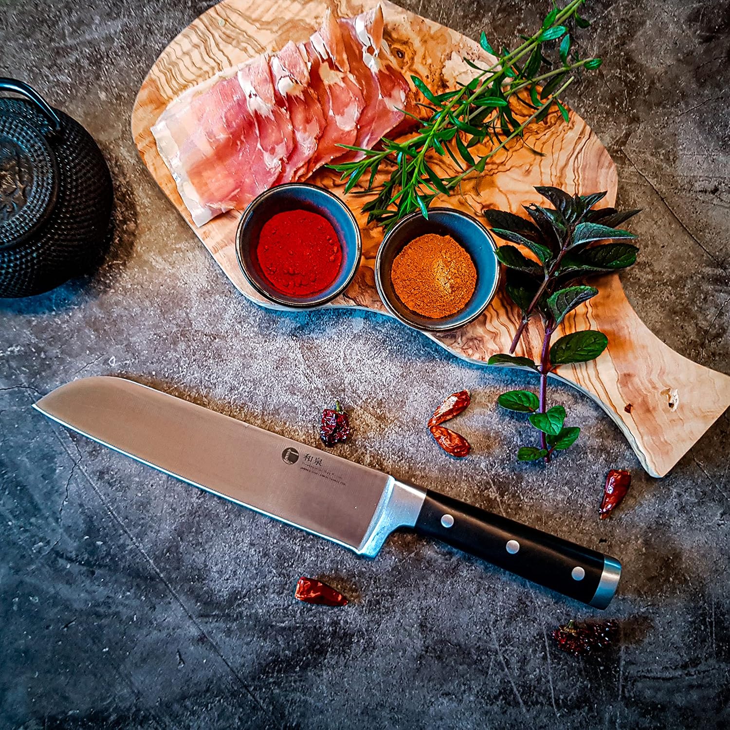 "Professional Chefmesser" Serie (Izumi Ichiago Santokumesser), Kochmesser, Küchenmesser set, Kochmes - Image 6