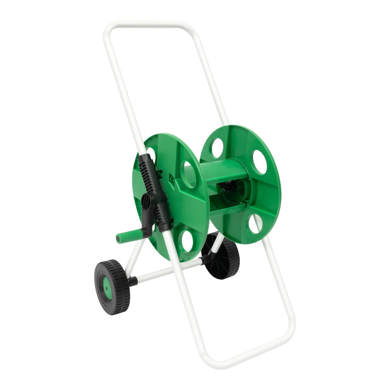 Profi Schlauchwagen Kit, 50m Gartenschlauch Schlauchtrommel 1/2"Schlauchaufroller, Grün 27 × 38,5 ×