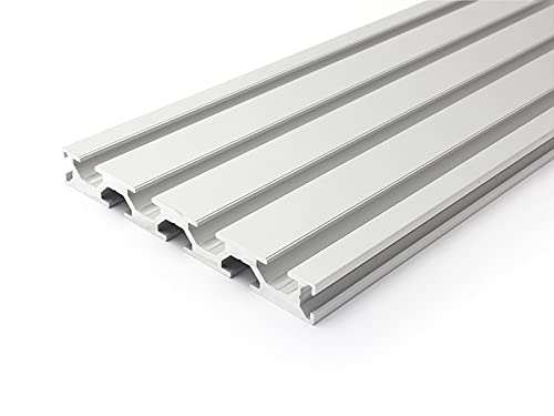 Profilo in alluminio 120X15L tipo B slot 8 (leggero), anodizzato argento. Profilo in alluminio 120X1