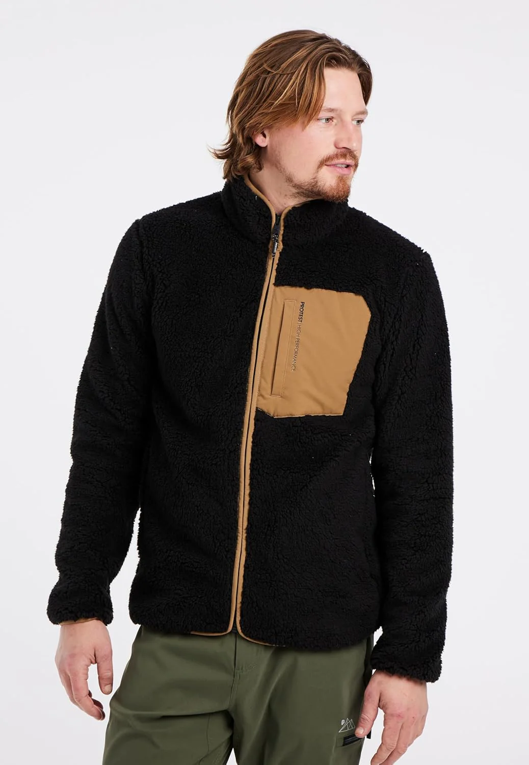 Protest Herren Oberteil Mit Durchgehendem Reissverschluss PRTTAVE XS True Black, XS True Black - Image 6