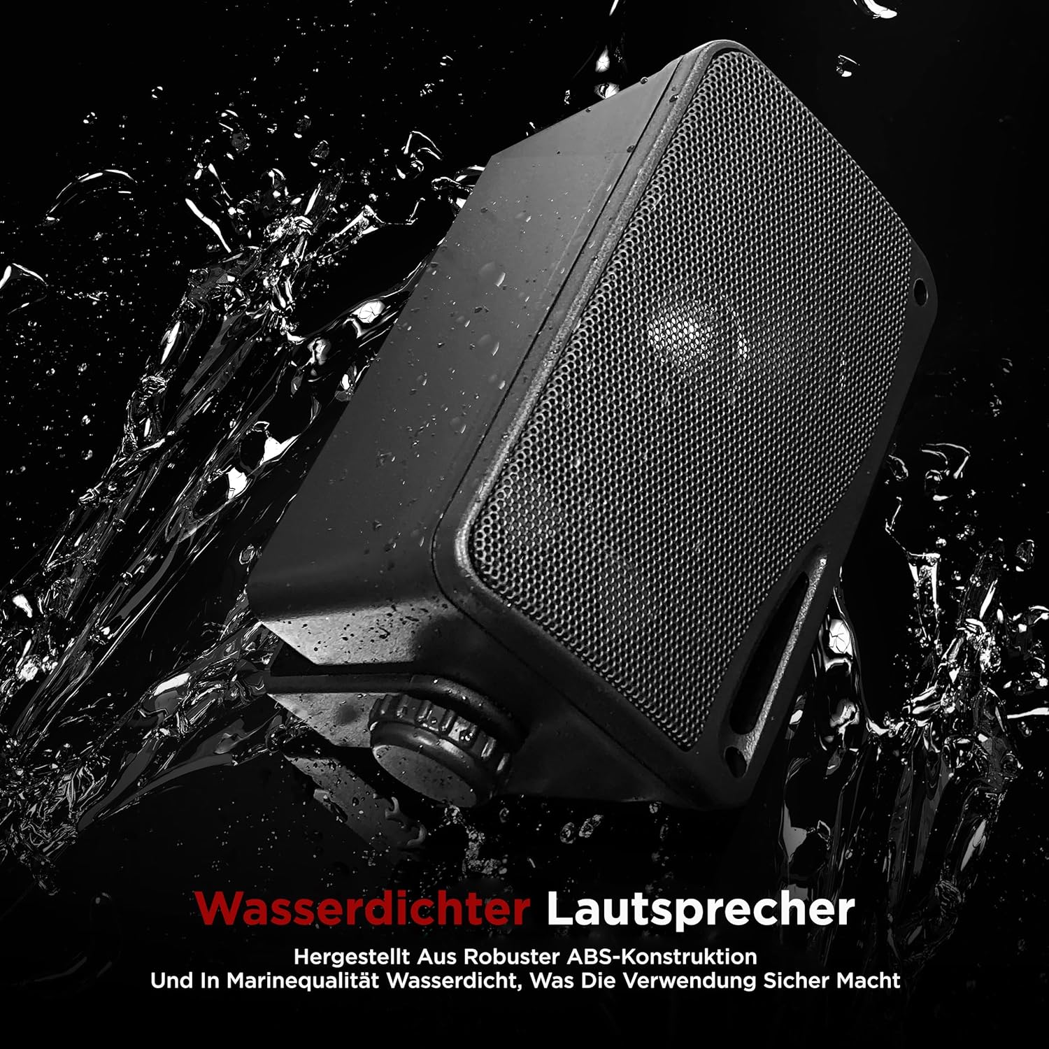 Pyle Aussenlautsprecher 3.5" Schwarz – 200W Wandlautsprecher wetterfest für Aussenbereich Marinegeei - Image 5