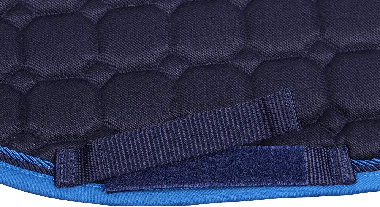 QHP Schabracke Florence extravagante Quadratsteppung 2 Zierkordeln (Warmlbut VS, Navy) Warmlbut VS N - Image 3