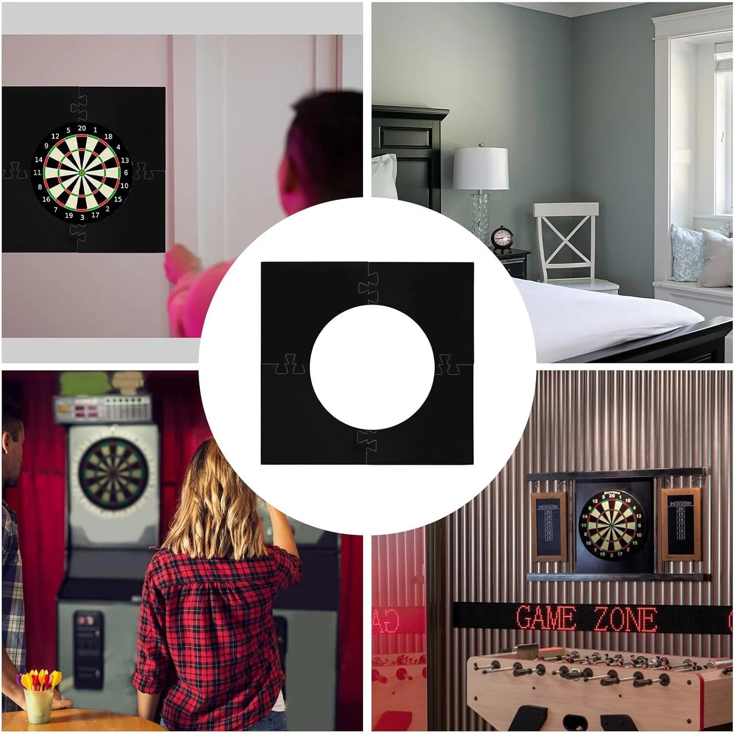Quadratischer Klimaneutraler Dartring, Surround Für Dartboards Mit Farbauswahl, Schutz Von Wand, Bod - Image 5