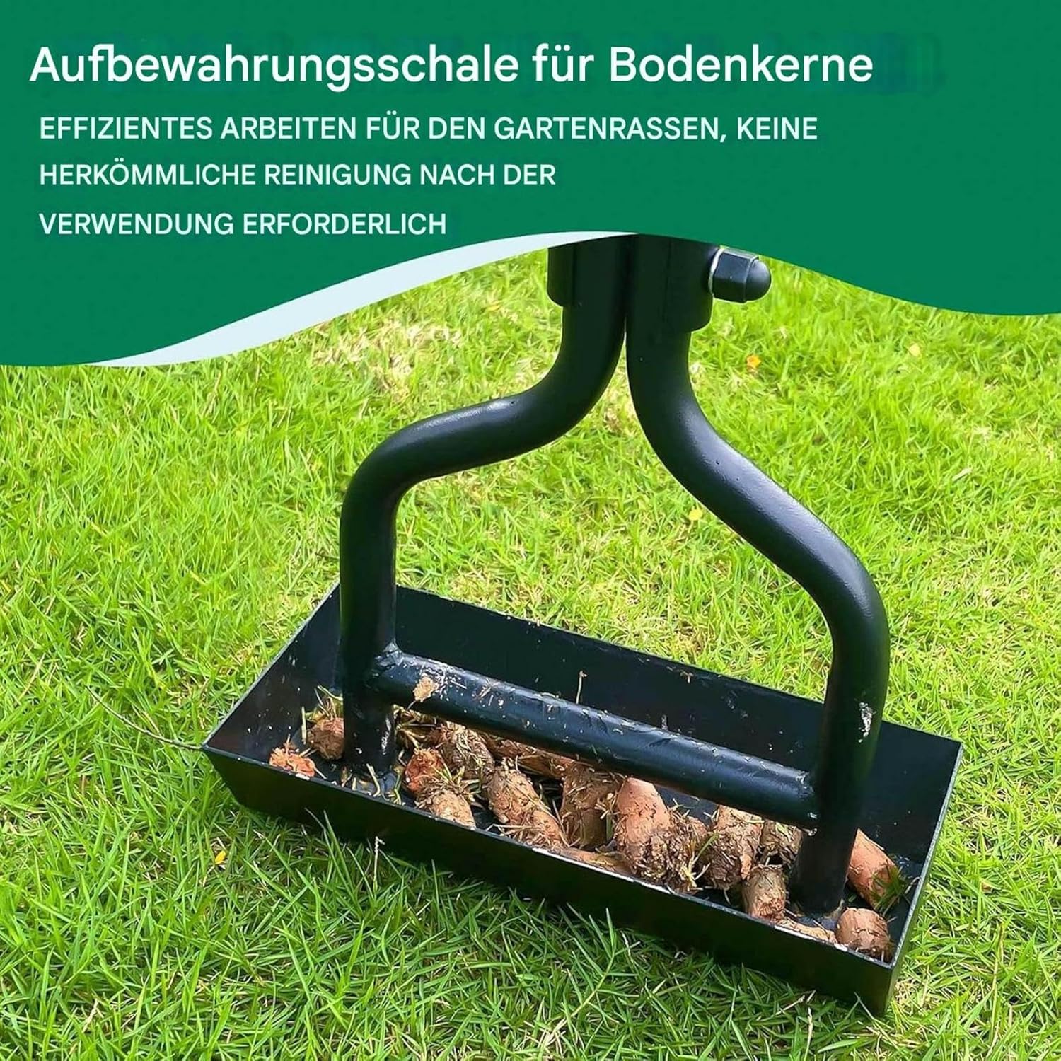 Rasenlüfter, Aerifizierer Für Rasen Hohlspoon Mit Ablageschale Und Gartengeräten, T-Griff Rasenbelüf - Image 5