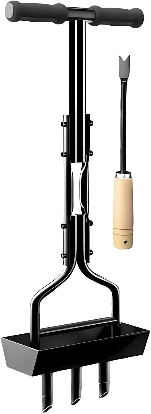 Rasenlüfter, Aerifizierer Für Rasen Hohlspoon Mit Ablageschale Und Gartengeräten, T-Griff Rasenbelüf - Image 7