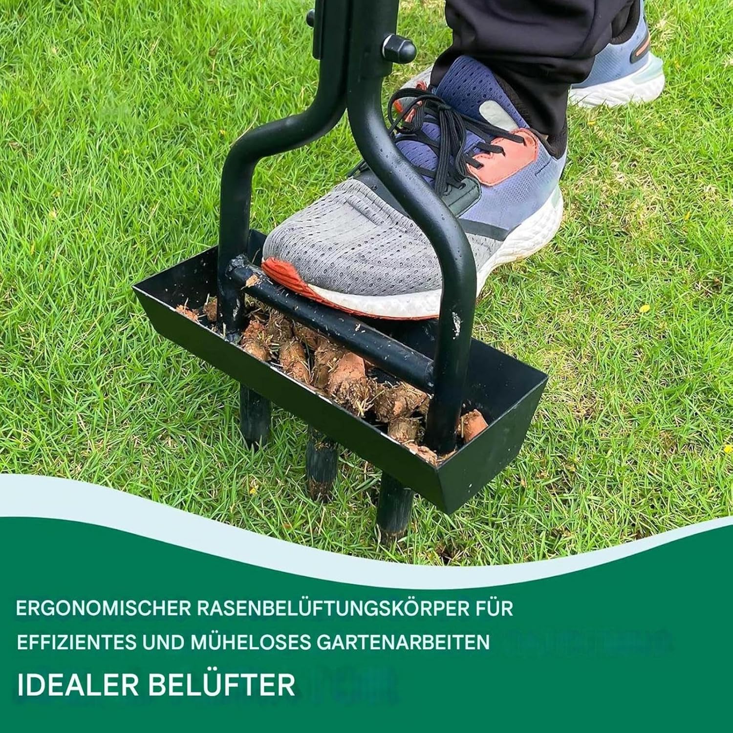 Rasenlüfter, Lawn Aerator Tool, Aerifizierer Für Rasen Hohlspoon Mit Ablageschale Und Gartengeräten, - Image 2