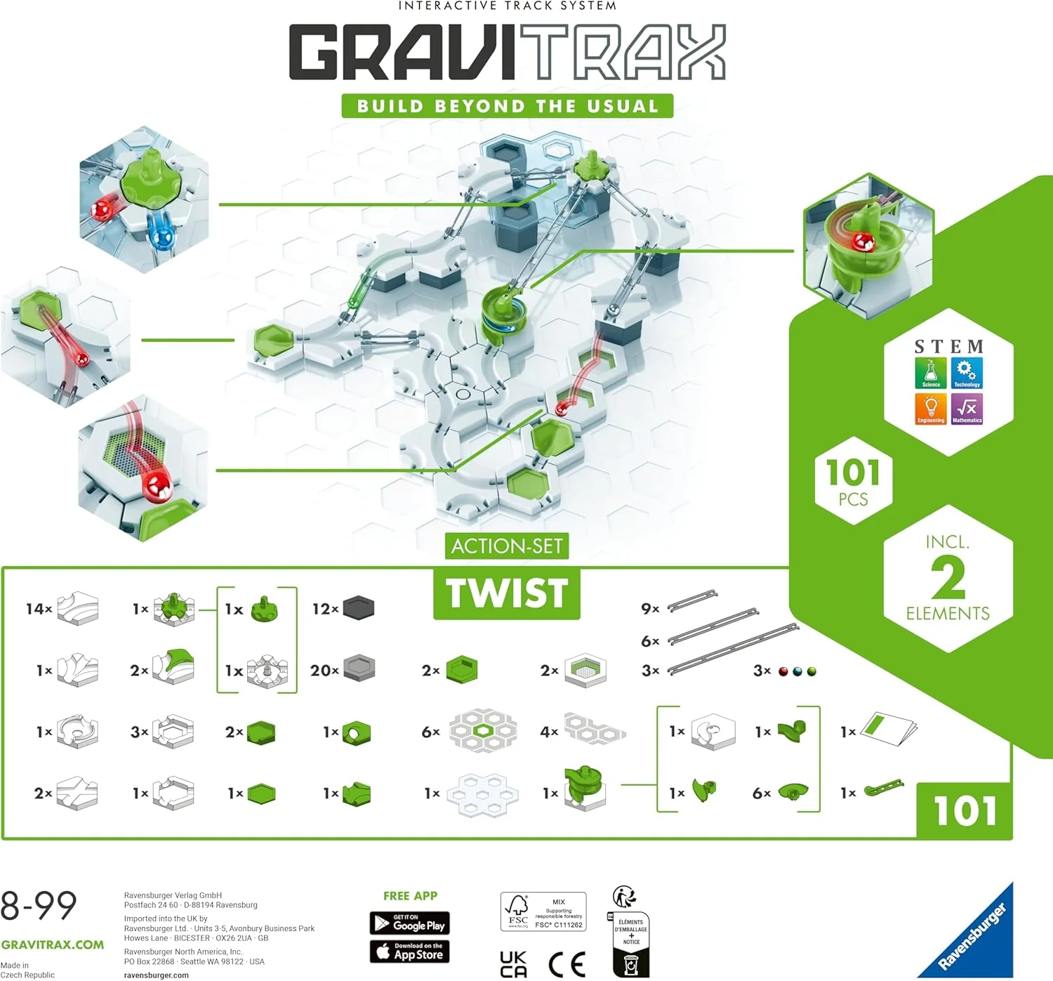 Ravensburger GraviTrax Action-Set Twist 22576. Kombinierbar mit allen Starter-Sets, Extensions und E - Image 5