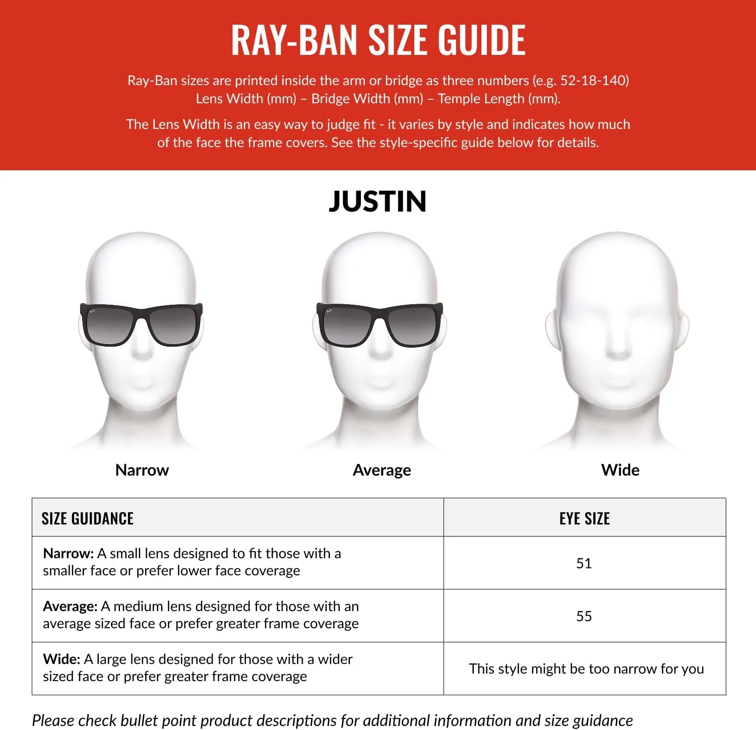 Ray-Ban unisex Justin Sonnenbrille, Rot(Rot/Blau), 51 51 Braun (Gestell: Braun (Light Havana) Glas: - Image 4