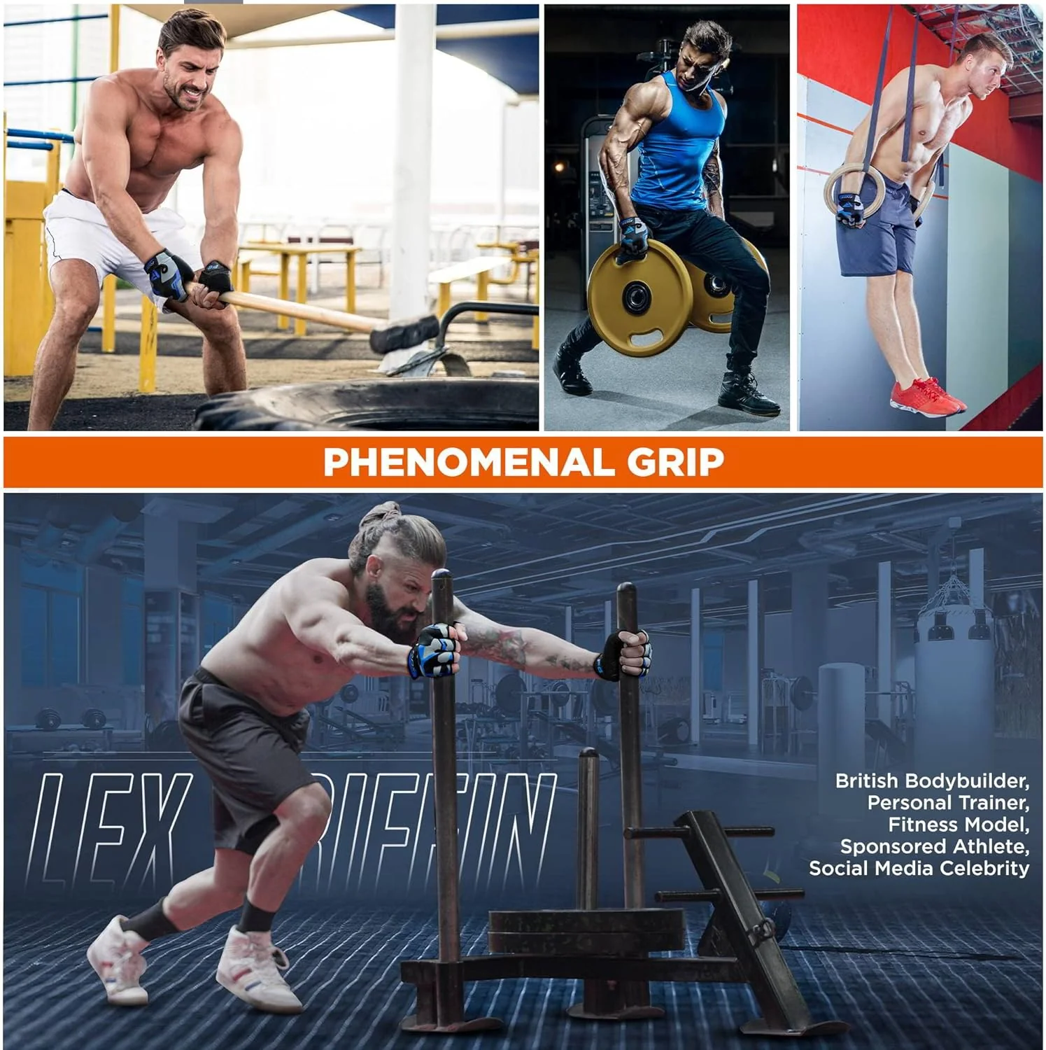 RDX Fitness Handschuhe Damen Herren, Gewichtheben Trainingshandschuhe Krafttraining, rutschfest Gym - Image 6