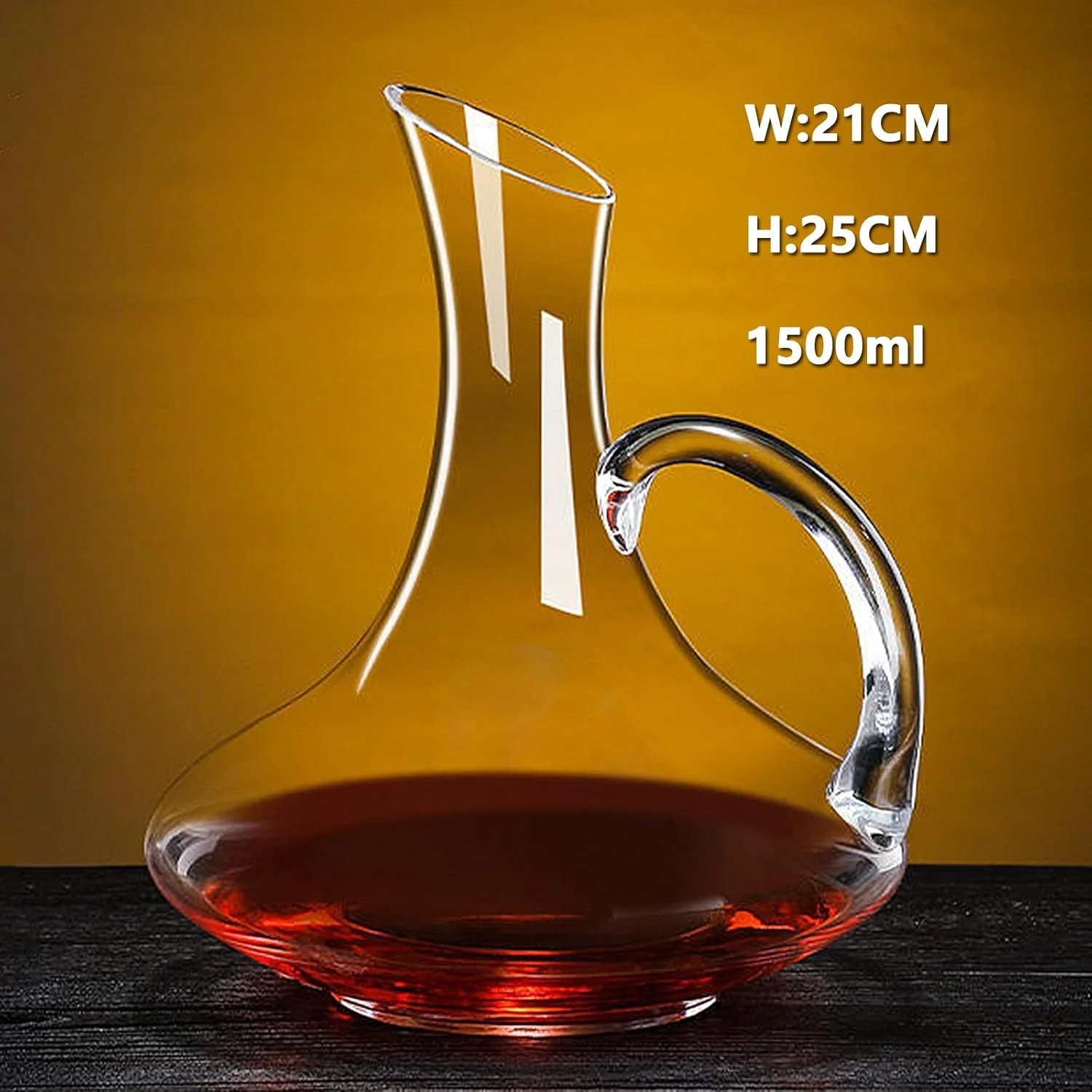 Red Wine Decanter, Glass Carafe Aerator, 100% Lead-Free Crystal Wine Carafe, Unique Wine Aerator Pre - Image 2
