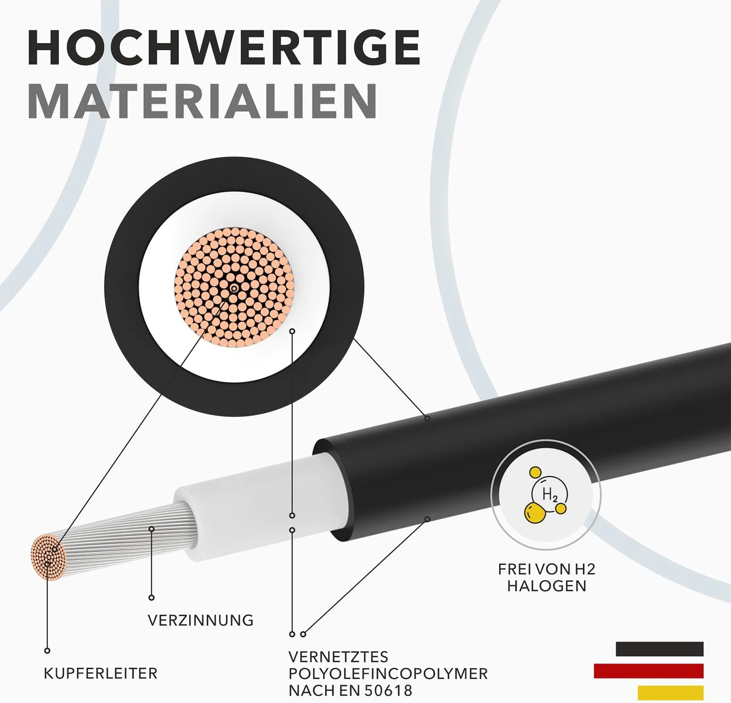 RedStar24 Solarkabel Verlängerung 4mm² - 5m - UV-beständig, Photovoltaik Kabel, PV Kabel, Solar Verl - Image 5