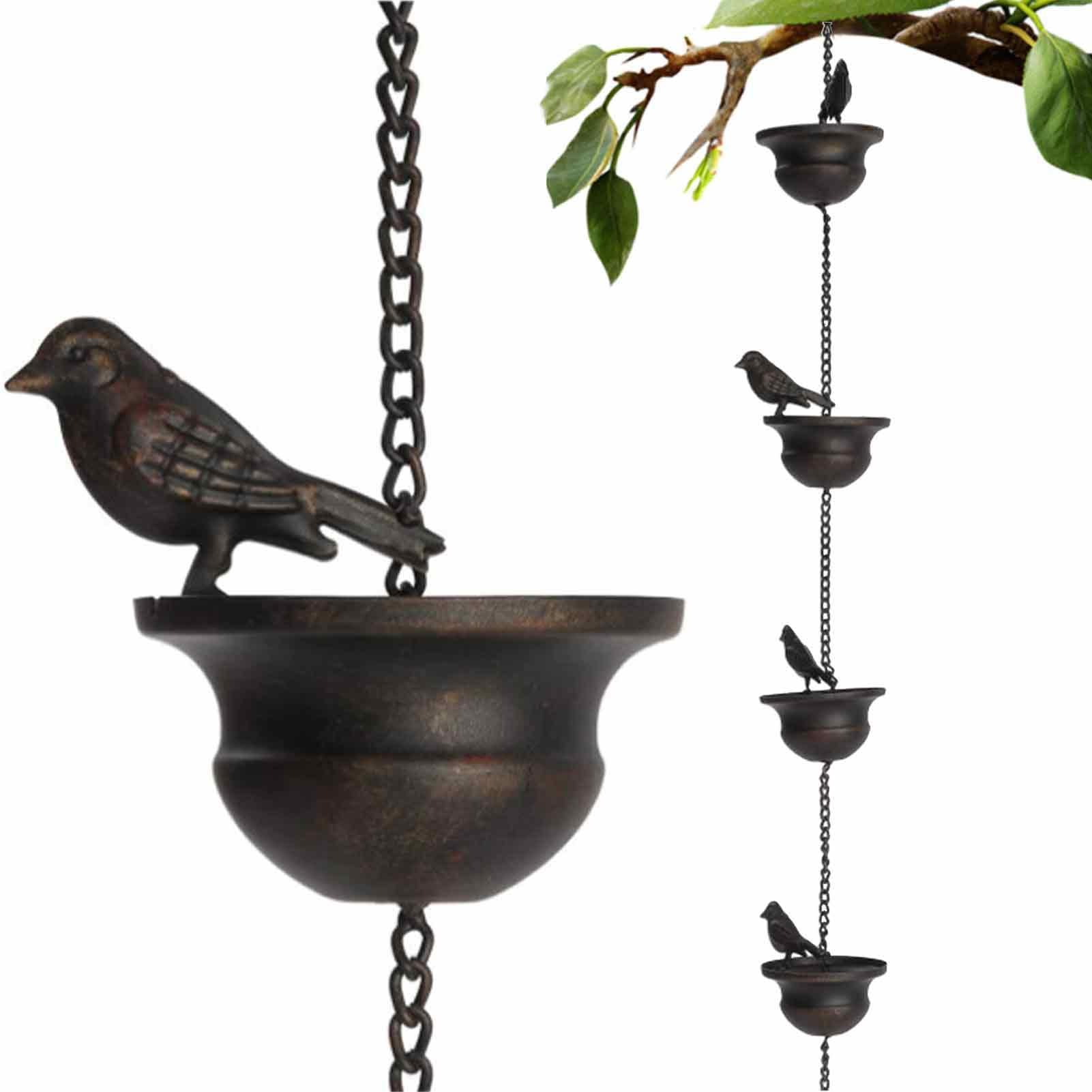 Regenkette Für Dachrinnen, Hängende Regenkette Aus Metall, Vogel Regenschirm Metall Regenkette Dekor