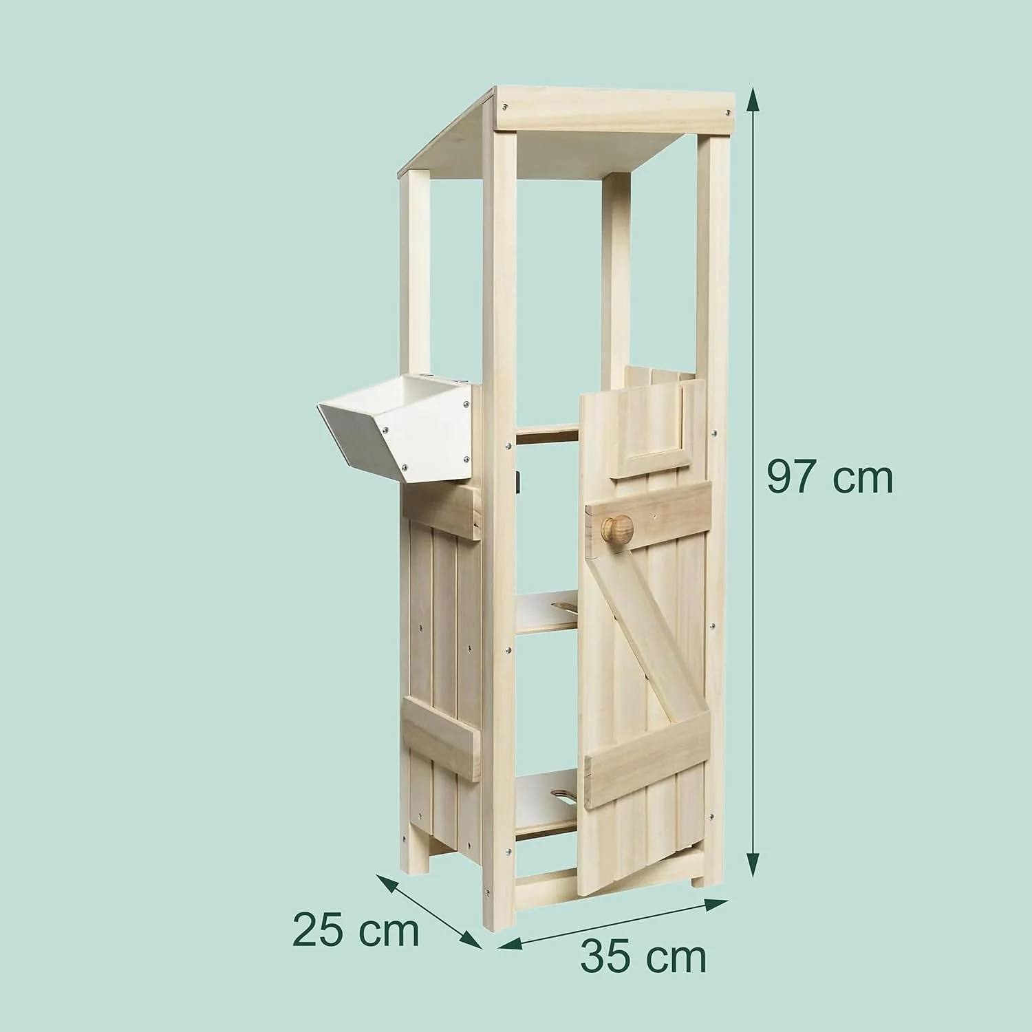 Relaxdays Hobby Horse Stall, für 2 Pferde, Steckenpferdstall mit Futtertrog, HBT: 97x35x25 cm, Pferd - Image 4