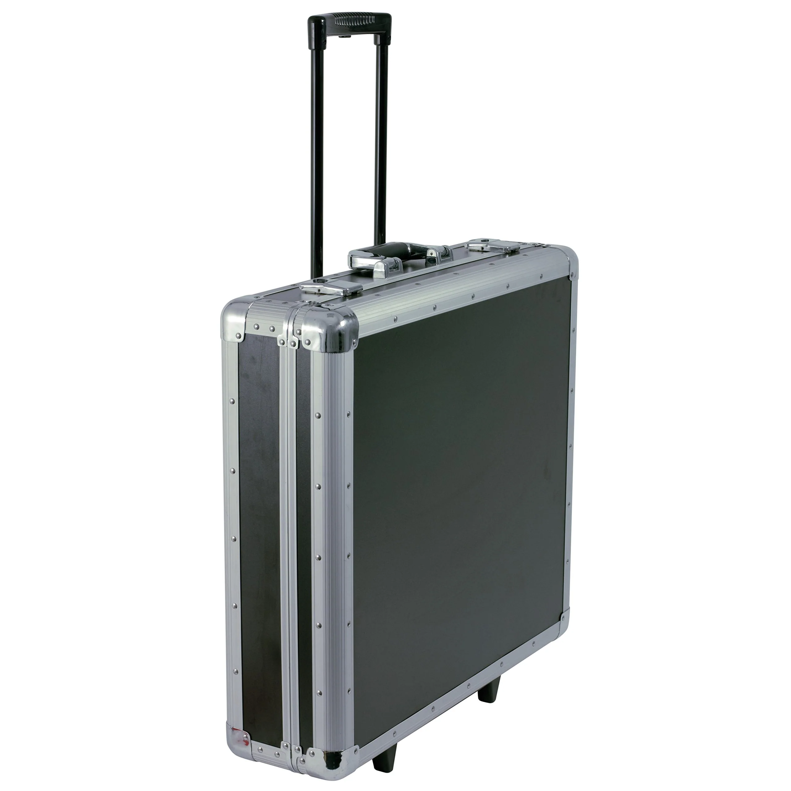 Reloop 200 Trolley CD Case - Profi CD-Case mit Trolley Fahrgestell, Teleskopgriff, 4-fach Unterteilu