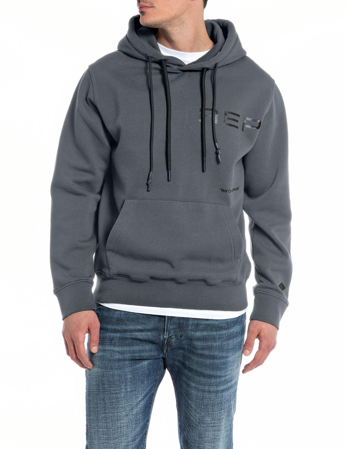 Replay Herren Hoodie mit Kapuze M Titanium 291, M Titanium 291